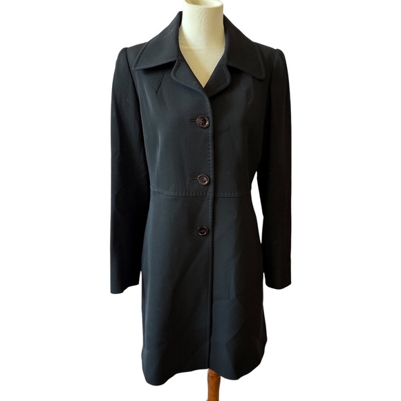 CINZIA ROCCA COAT WOOL KNEE LENGTH LINED LUXURY MINIMALIST CLASSIC TIMELESS 8 - Picture 2 of 13